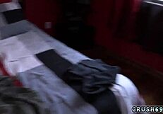 Sneaky teen daughter plays hardcore Christmas family game daddy pov father fucks