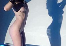 Big butt teen exposes hot body in passion posing session chambers ripped clothes naked!