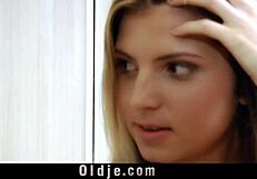 cutie teen fucks old guy she caught jerking to porn