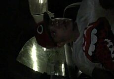whoa big black ass slams down on hood white guy's cock for rough car fuck session!