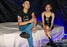 Young couple tries homemade porn with doggystyle and blowjob