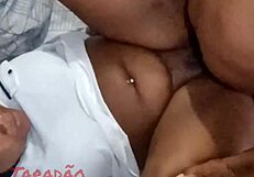 Submissive fat latina bbw squirts ass in homemade cuckold lingerie worship