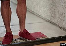 horny milf spots young delivery boy's huge cock and craves every inch inside