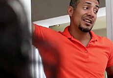 Stepteen Latina and Austrian Black Dude in Wild 4some Facial Jizz Fest!