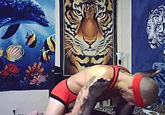 Behind the scenes cam catches glasses girl in missionary doggystyle sex