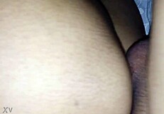Horny hairless Indian stepsister bends over big ass in stockings for brother's bed-shaking doggystyle pussy fuck