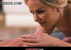 Chris gets positive nuru massage with deepthroat titty fuck blowjob