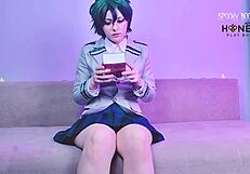 Midoriya Izuku's Juicy Pussy Cums Hard on New Vibrator!
