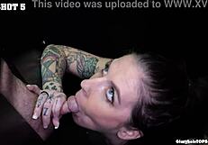 gloryhole secrets blonde gulps every drop from monster cocks pov