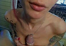 imagine her oiled handjob blowjob building to sloppy cum countdown in dorm