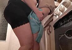 Stepdaughter bent over fucked hard doggystyle by horny stepdad until orgasm