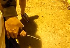 caught my girlfriend sucking cock at gloryhole pool while friend films public