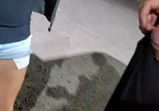 caught my girlfriend sucking cock at gloryhole pool while friend films public