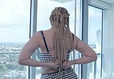 Sara Jay Fingers Twerking Pussy in See-Through Lingerie Solo