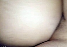 Horny hairless Indian stepsister bends over big ass in stockings for brother's bed-shaking doggystyle pussy fuck