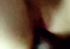 Amateur chinese couple's intense bedroom suck and creampie fuck