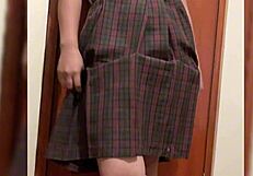 Naughty schoolgirl relieves stress by fucking brother at home