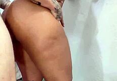 brazilian teen prostitute gapes ass on standing anal creampie from stepdad