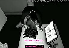 Polka Dots Girl Spreads Legs On Kitchen Counter For Deep Cartoon Pussy Penetration