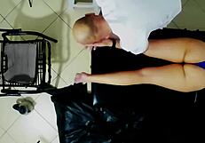 milf masseuse gives oiled foot massage ending in footjob and toe cum