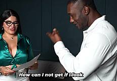 Busty Colombian real estate agent shakes ass on BBC to close interracial deal
