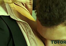 tutor4k milf tutor seduces boy with stockings pussy pleasure and natural big tits