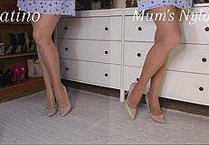 hey check out this silky shadow toe pantyhose try-on from mum's fave brand