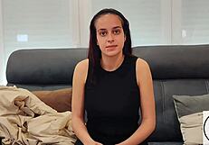 Leyla Kixx 18yo Amateur Model Casting Interview with Tight Pussy Reveal