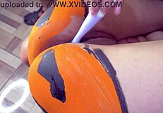 fuck yes, milf stepmom begs to get her pumpkin ass penetrated hard on halloween!