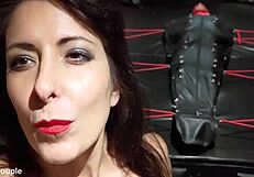 Femdom slave bound for bdsm cum mouthful in full uncensored movie night