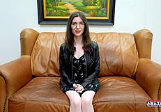 skinny nerdy brunette HAZEL O'CONNOR rims deepthroats and fucks juicy cock with toys in POV domination