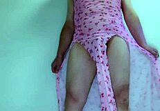 Crossdressing Sissy Shows Off in No20 Session
