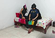 curvy canadian latina cuckold masturbates huge ass in lingerie uniform