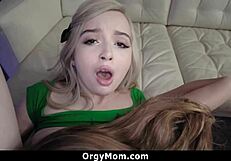 Stepmom catches teen fucked by stepbro in wild orgy