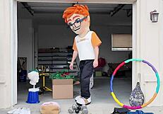 lola pearl's garage sale goes wild from browsing to deepthroat blowjob riding and cum on tits