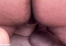 whoa check out this hairy mature slut taking extreme dp from huge cocks