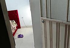 Petite Young Latina Exits Bathroom for Best Friend's Creampie Doggystyle Ride