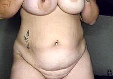 hey luna caught stripping big tits plays solo in her room