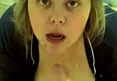 babe latina wife sucks big cock dirty talk till cum covered preview