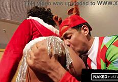 i crave big booty ebony jayla foxx's curvy black ass for christmas pounding