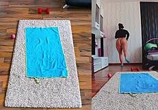 ever seen a curvy milf spread her fat ass in naked yoga?