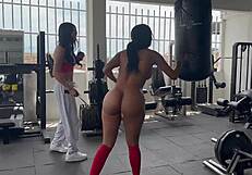 i get so horny watching my transgender trainer may hernandez touch my ass and tits during naked squats