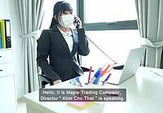 uhh my office manager boss she's tryin to seduce me right here at work with her ass fingering