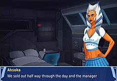 guy gropes huge orange bikini tits intensely