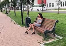 Street Pickup Cute Skinny Girl Assfucked by Friends Group