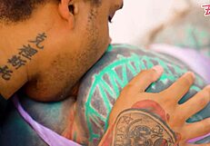 My pierced goth babe's tight ass gets stretched by huge bbc then atm facial