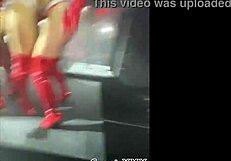 pornstars tease in thongs stripping panties before clothes get ripped off