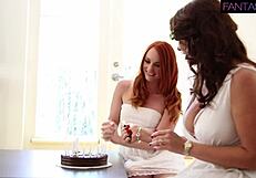 Stepmom And I SHARE Monster COCK Birthday Fuck