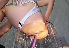 Her secret anal craving explodes into deep chair penetration thrill