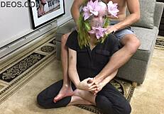my feet humiliate you while i give submissive footjob massage fetish